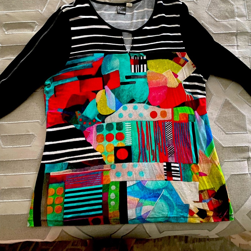 Wearable art. Art to wear Art by Dolcezza top XL.